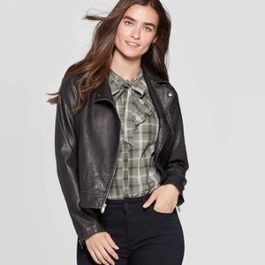 Faux Leather Moto Jacket